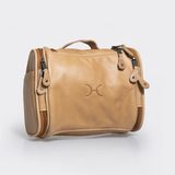Compact Vanity | Genuine Leather Hazelnut Leather Vanity Bag by Thandana