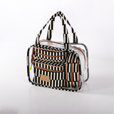 Cosmetic maxi bag set | laminated fabric - indie - pitch / chunky zip - vanity fabric