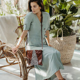 Crossover Handbag | Faux Fur Genuine Leather Crossover Handbag by Thandana