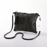 Crossover Handbag | Genuine Leather Black Leather / Gunmetal (default) Crossover Handbag by Thandana