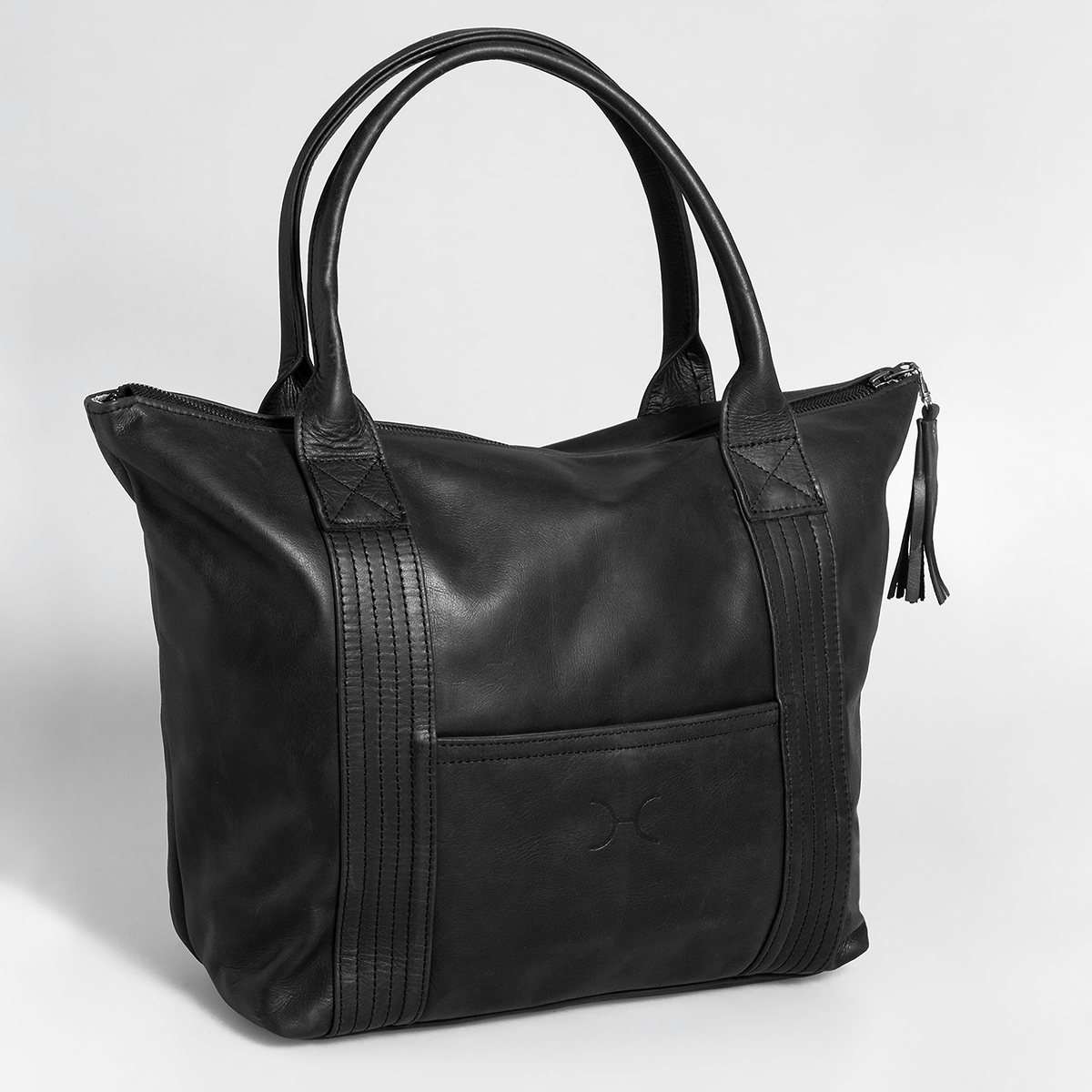 Dan Dan Handbag | Genuine Leather Black Leather / Gunmetal (default) Dan Dan Handbag by Thandana