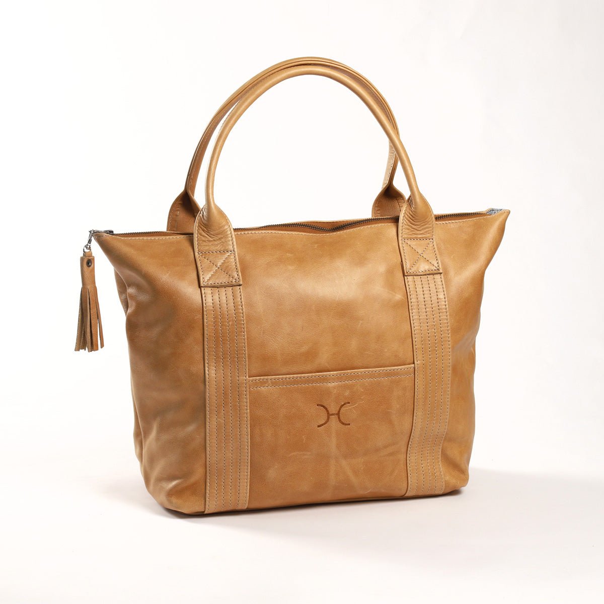 Dan Dan Handbag | Genuine Leather Hazelnut Leather / Gunmetal (default) Dan Dan Handbag by Thandana