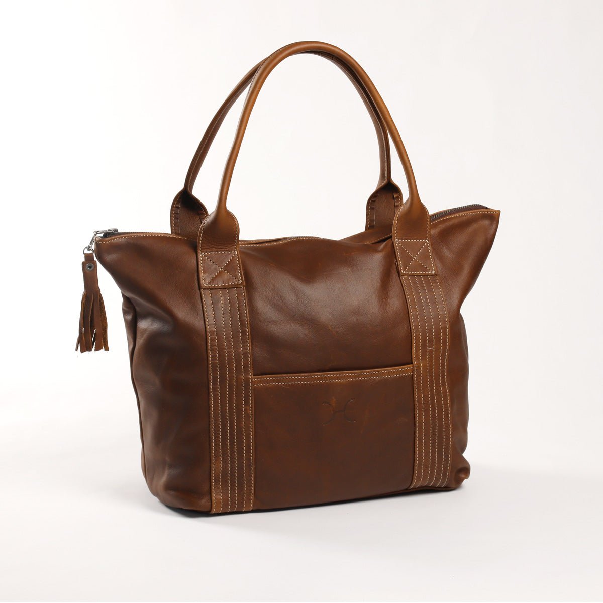 Dan Dan Handbag | Genuine Leather Tobac Leather / Gunmetal (default) Dan Dan Handbag by Thandana