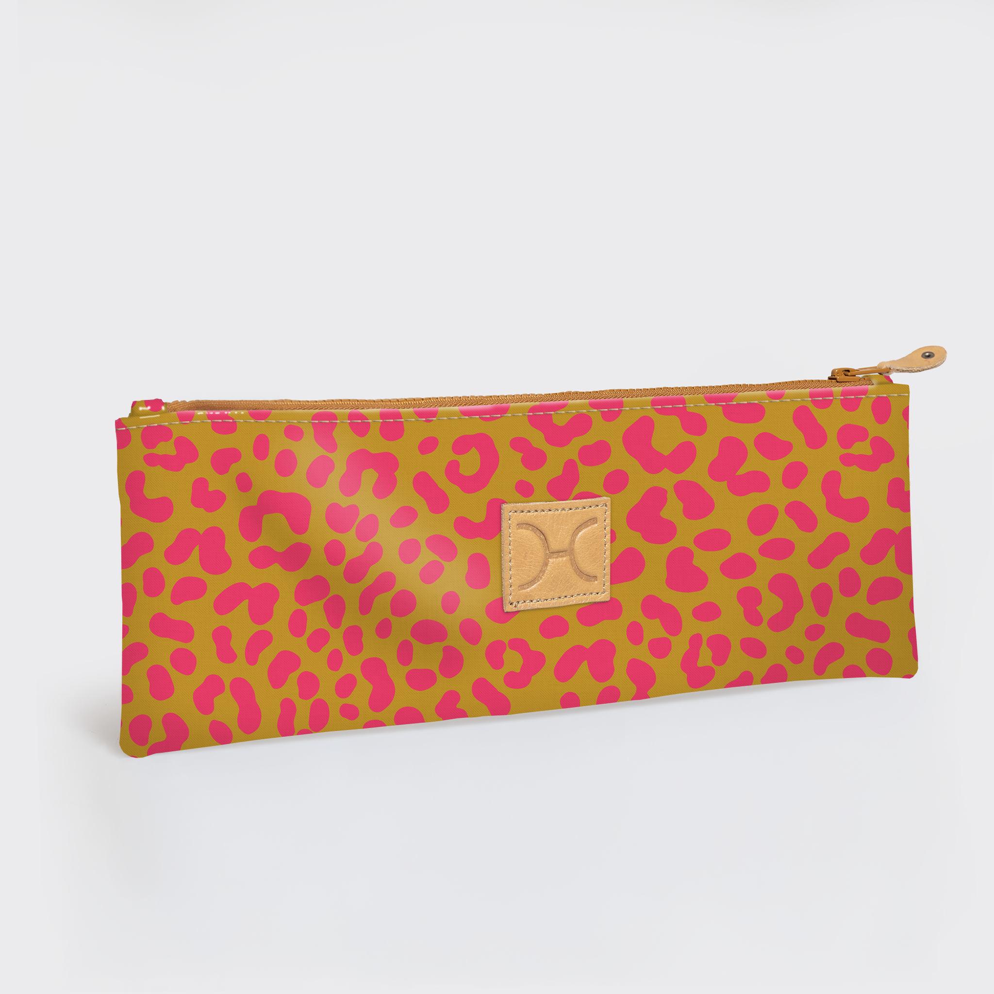 Doodle pencil pouch | laminated fabric - cheetah -preppy - pencil case