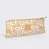 Doodle pencil pouch | laminated fabric - geo - sand - pencil case