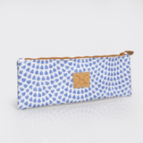Doodle pencil pouch | laminated fabric - scale away with me -dazzling blue - pencil case