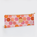 Doodle pencil pouch | laminated fabric - smiley - blush - pencil case