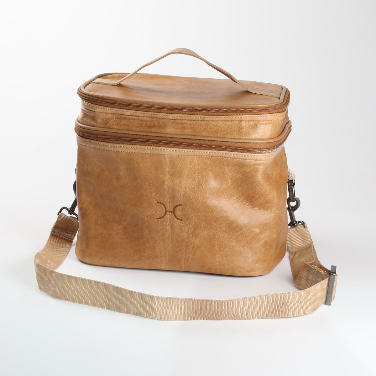 Double Decker Cooler Bag | Genuine Leather Double Decker Cooler Bag by Thandana