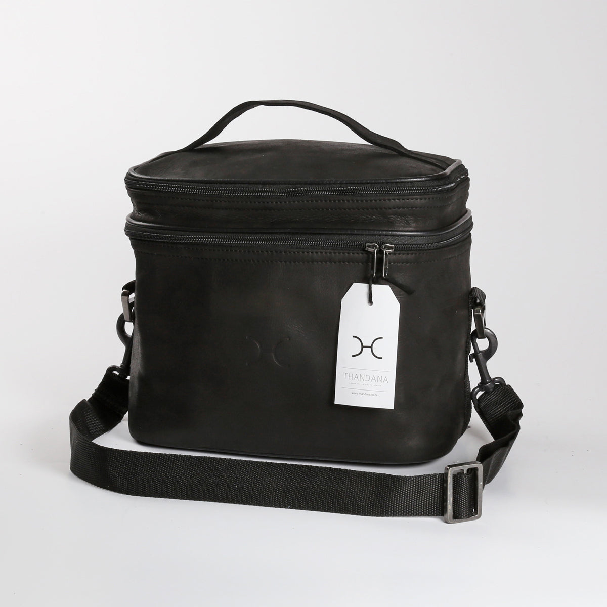 Double Decker Cooler Bag | Genuine Leather Double Decker Cooler Bag by Thandana