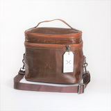 Double Decker Cooler Bag | Genuine Leather Double Decker Cooler Bag by Thandana