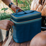 Double Decker Cooler Bag | Genuine Leather | Corporate Aqua Leather Double Decker Cooler Bag by Thandana