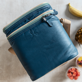 Double Lunch Box Cooler | Genuine Leather Box Cooler by Thandana
