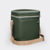 Double Lunch Box Cooler | Genuine Leather Basil Leather Box Cooler by Thandana