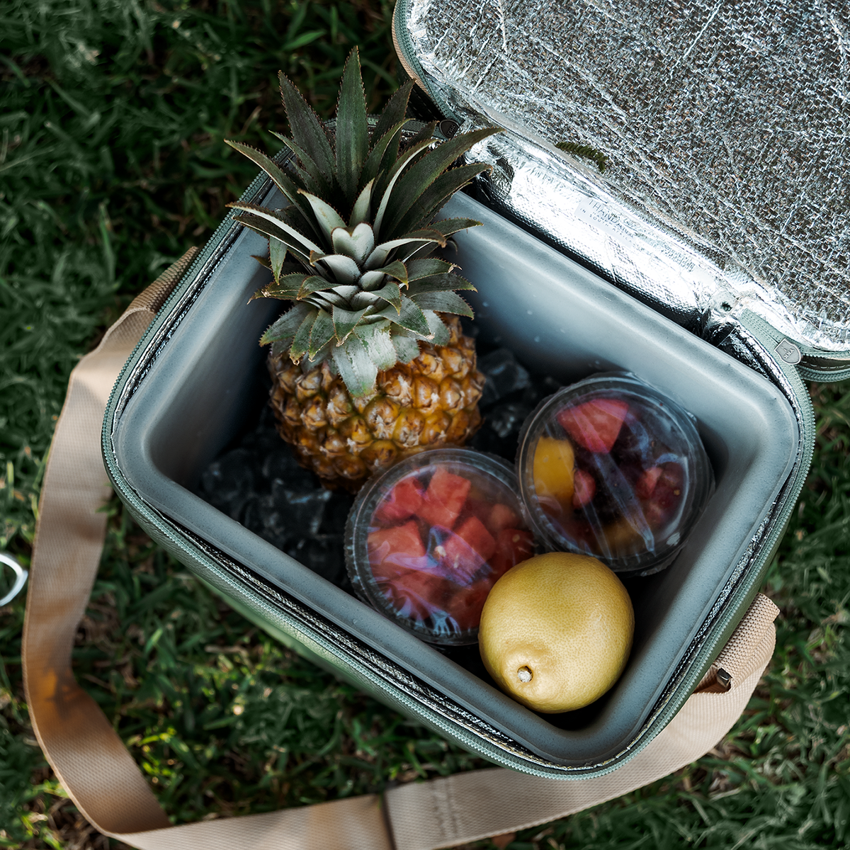 Double Lunch Box Cooler | Genuine Leather Hard Plastic Inner | Corporate Box Cooler by Thandana