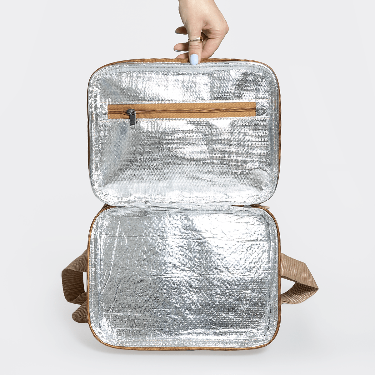 Double Lunch Box Cooler | Wax Canvas & Genuine Leather Box Cooler by Thandana
