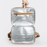 Double Lunch Box Cooler | Wax Canvas & Genuine Leather Box Cooler by Thandana