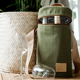 Double Wine Cooler Canvas & Leather | Corporate Wine Cooler by Thandana