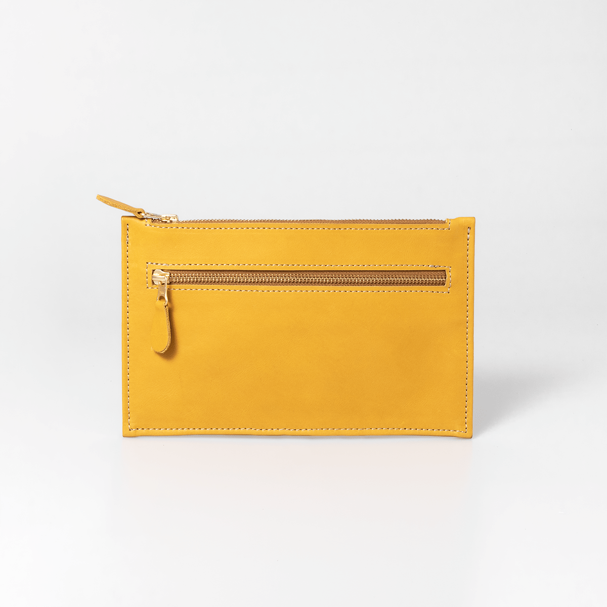 Double Zip Pouch Purse | Genuine Leather Pouch by Thandana