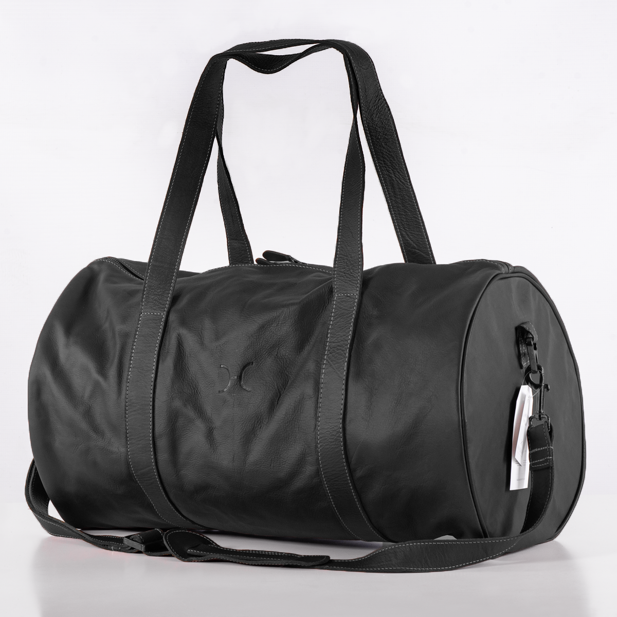 Duffel Bag | Genuine Leather | Corporate Black Leather Luggage Bag by Thandana