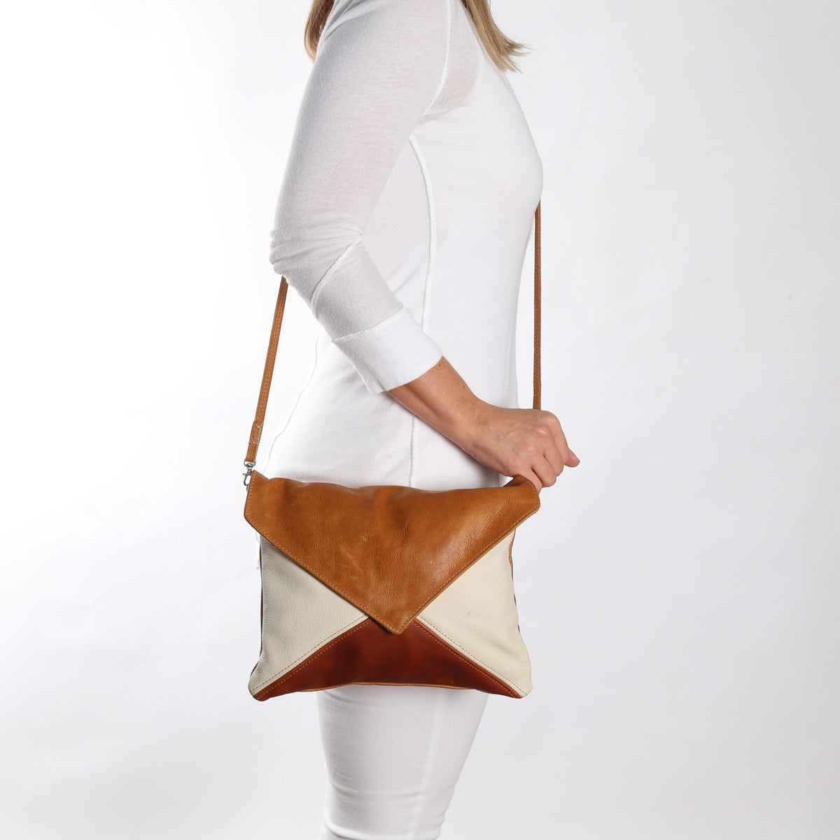 Envelope Handbag | Genuine Leather Envelope Bag by Thandana