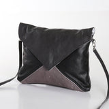Envelope Handbag | Genuine Leather Winter (Black / Pewter Pockets) / Gunmetal (default) Envelope Bag by Thandana