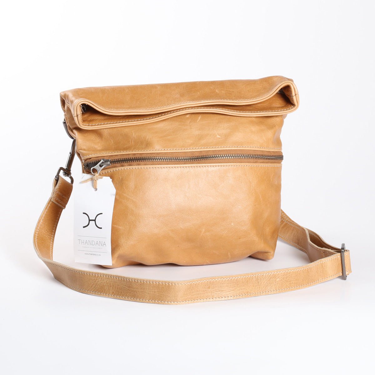Erica Handbag | Genuine Leather Hazelnut Leather / Gunmetal (default) Erica Handbag by Thandana