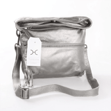 Erica Handbag | Genuine Leather Silver Leather / Gunmetal (default) Erica Handbag by Thandana