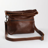 Erica Handbag | Genuine Leather Tobac Leather / Gunmetal (default) Erica Handbag by Thandana