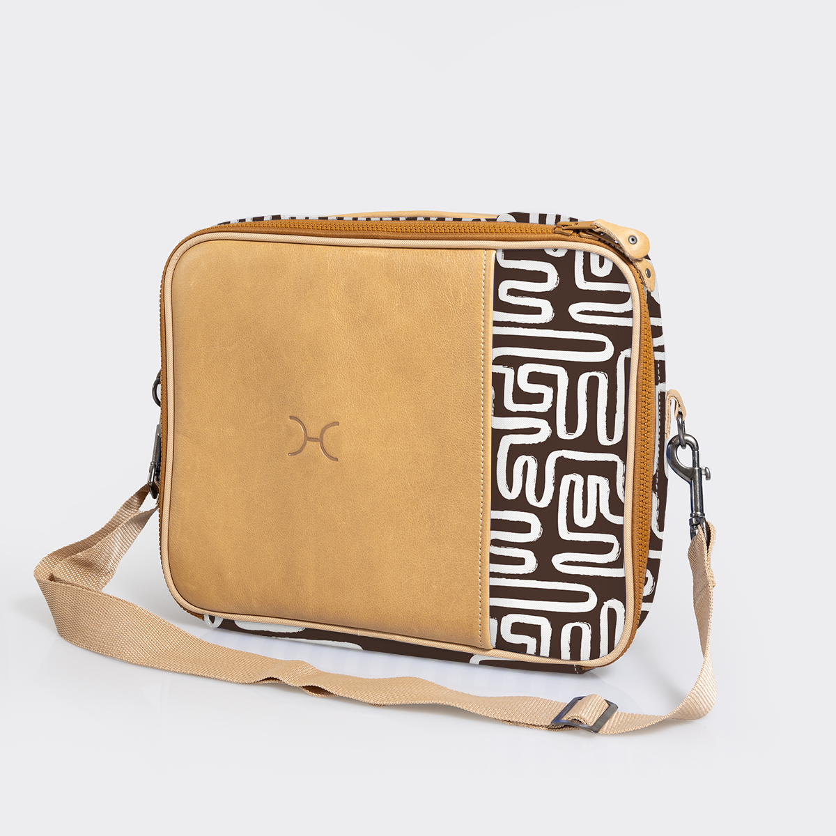 Essential Laptop Bag 13’ | Laminated Fabric with Genuine Leather Laptop Fabric Bag by Thandana