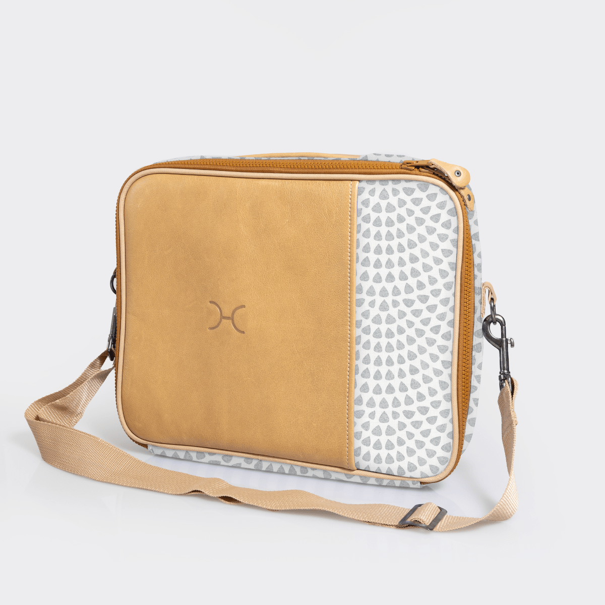 Essential Laptop Bag 13’ | Laminated Fabric with Genuine Leather Scale Away with me - Moonstruck Laptop Fabric Bag