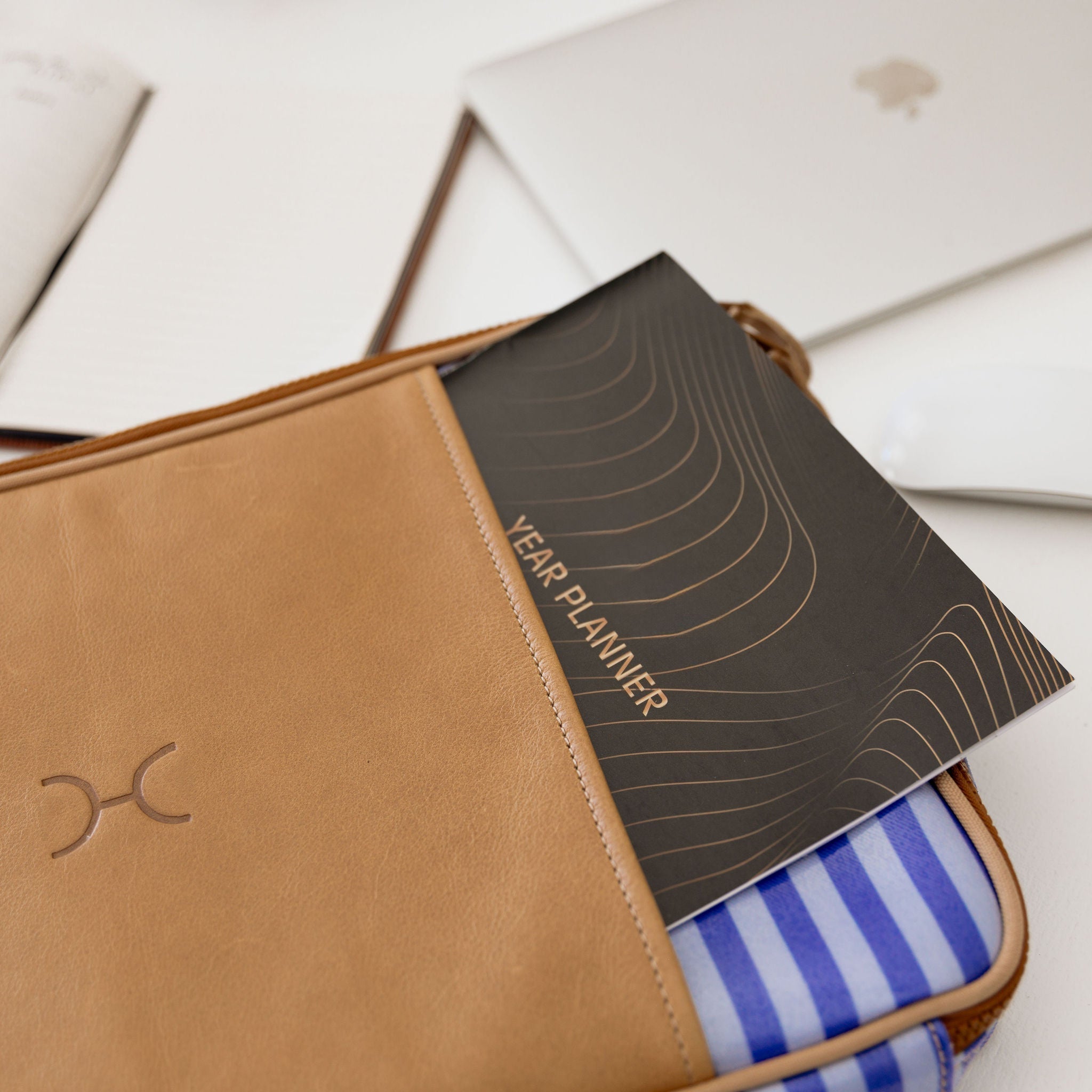Essential Laptop Bag 13’ | Laminated Fabric with Genuine Leather Laptop Fabric Bag by Thandana