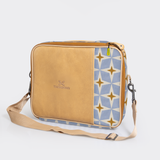 Essential Laptop Bag 13’ | Laminated Fabric with Genuine Leather Nova - Mist Laptop Fabric Bag by Thandana