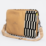 Essential Laptop Bag 15’ | Laminated Fabric with Genuine Leather Indie - Pitch Laptop Fabric Bag by Thandana