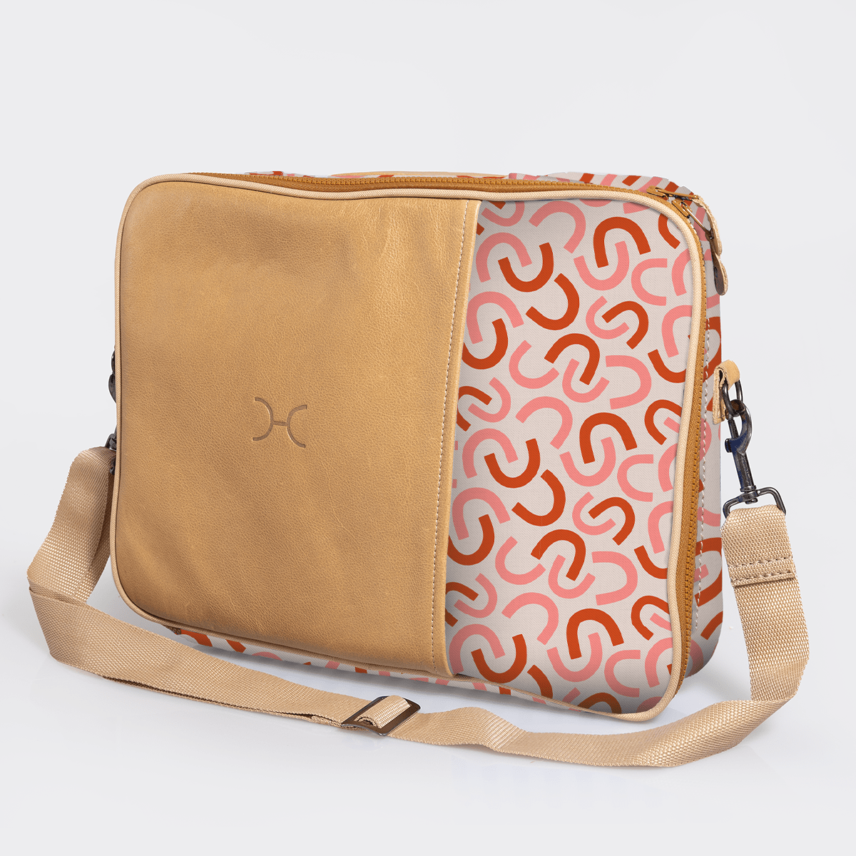 Essential Laptop Bag 15’ | Laminated Fabric with Genuine Leather Laptop Fabric Bag by Thandana