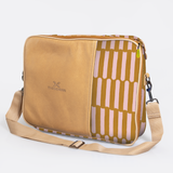 Essential Laptop Bag 15’ | Laminated Fabric with Genuine Leather Indie - Sunset Laptop Fabric Bag by Thandana