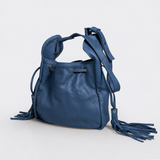 Eve Bucket Handbag | Genuine Leather Aqua Leather / Gunmetal (default) Bucket Handbag by Thandana
