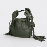 Eve Bucket Handbag | Genuine Leather Basil Leather / Gunmetal (default) Bucket Handbag by Thandana