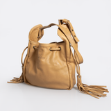 Eve Bucket Handbag | Genuine Leather Hazelnut Leather / Gunmetal (default) Bucket Handbag by Thandana