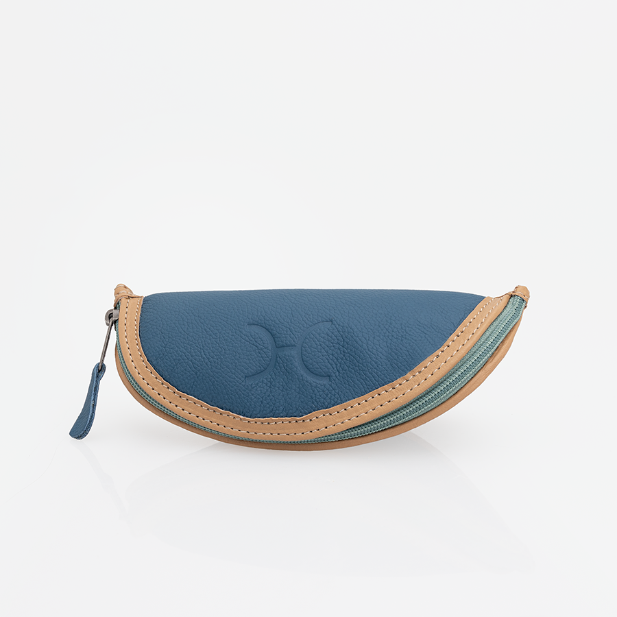 Glasses Case | Genuine Leather | Corporate Aqua Leather Glasses Case by Thandana