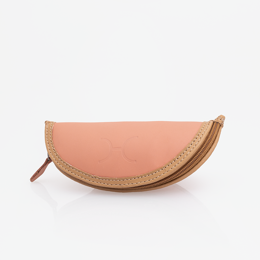 Glasses Case | Genuine Leather | Corporate Coral Leather Glasses Case by Thandana