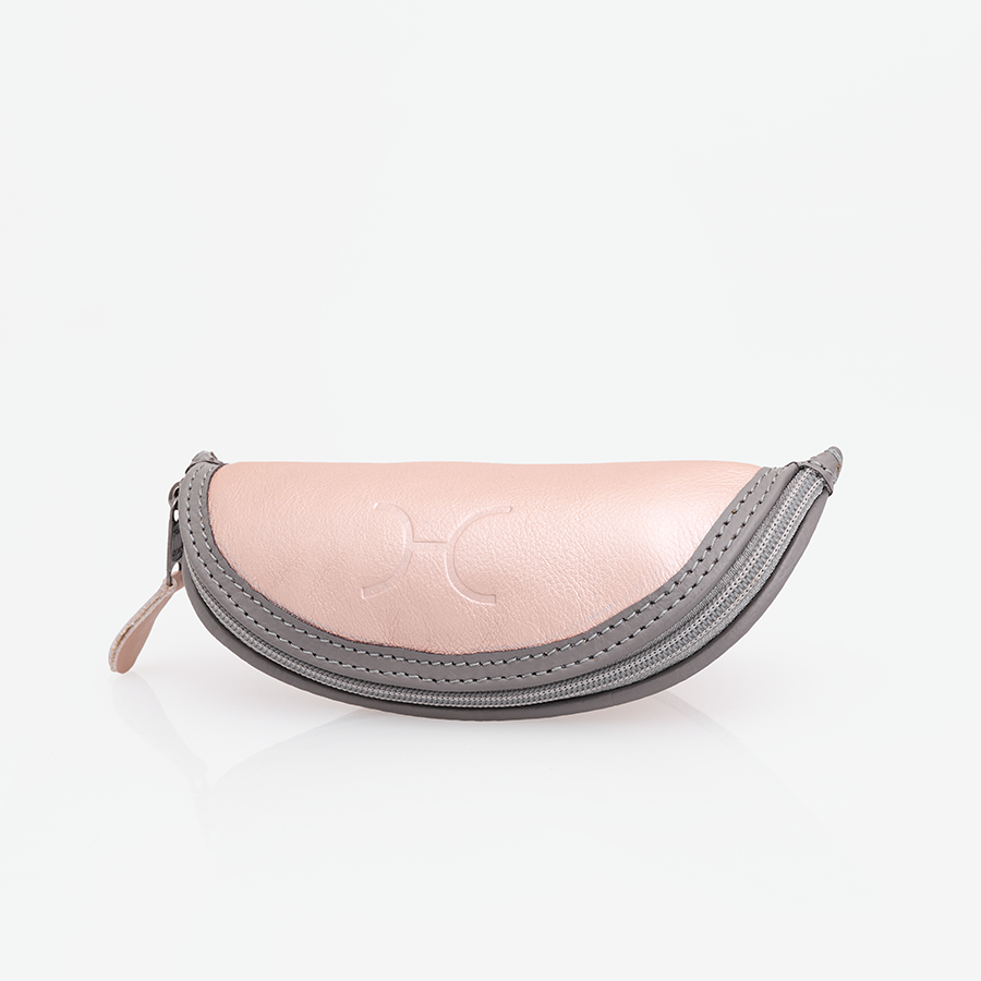 Glasses Case | Genuine Leather | Corporate Rose Gold Leather Glasses Case by Thandana