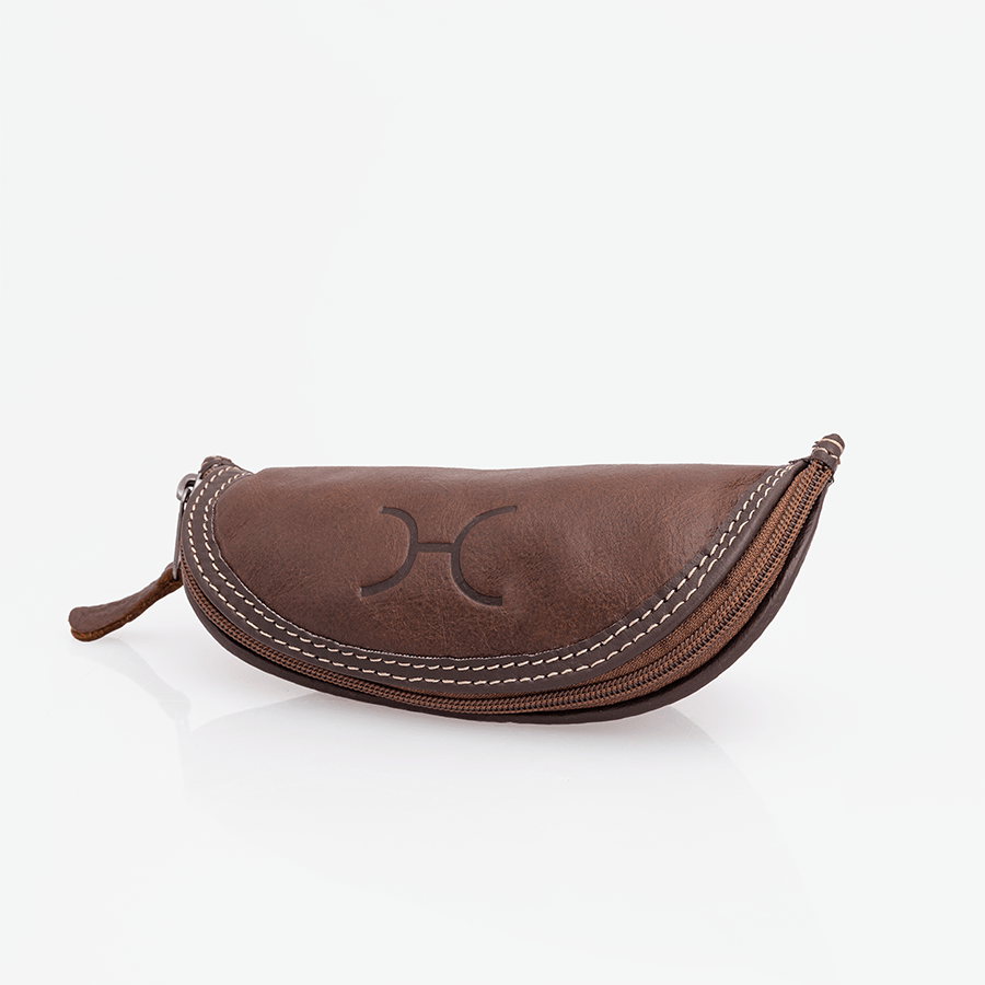Glasses Case | Genuine Leather Tobac Leather Glasses Case by Thandana