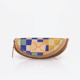 Glasses Case | Laminated Fabric Checker - Jet / Chunky Zip Glasses Case by Thandana