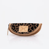 Glasses Case | Laminated Fabric Cheetah - Coffee / Chunky Zip Glasses Case by Thandana