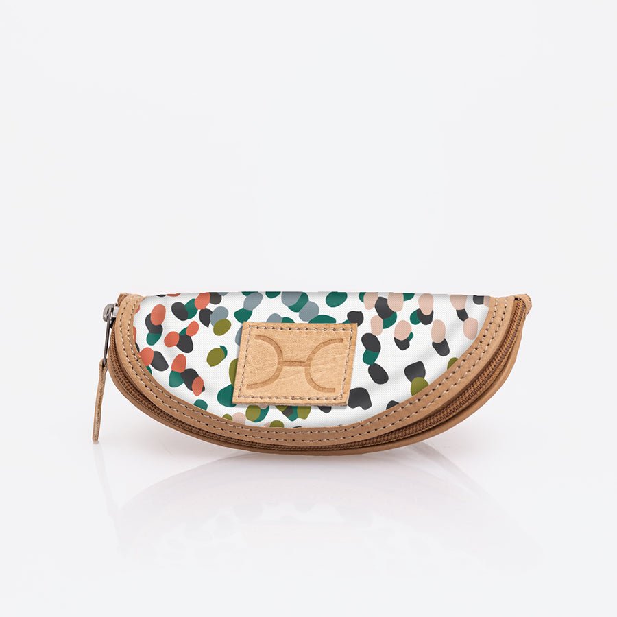 Glasses Case | Laminated Fabric Confetti - All About / Chunky Zip Glasses Case by Thandana
