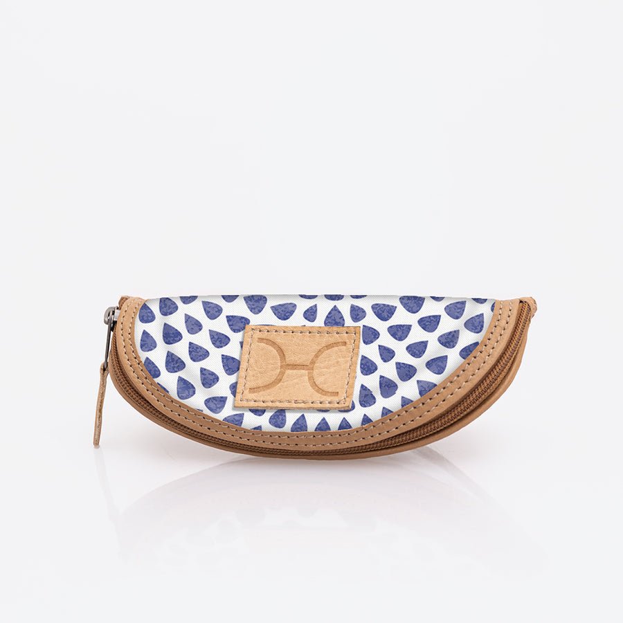 Glasses Case | Laminated Fabric Scale Away with me - Dazzling Blue / Chunky Zip Glasses Case by Thandana