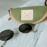 Glasses Case | Wax Canvas with Genuine Leather Glasses Case by Thandana