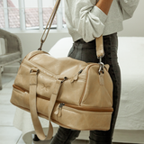 Golf Bag | Genuine Leather | Corporate Hazelnut Leather Travel Golf Bag Leather by Thandana