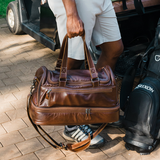 Golf Bag | Genuine Leather | Corporate Tobac Leather Travel Golf Bag Leather by Thandana