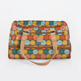Golf Bag | Laminated Fabric with Genuine Leather Smiley - Jet / Chunky Zip (default) Travel Golf Bag Laminated Fabric